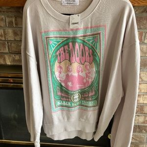 NWT Free People Doors band sweatshirt